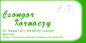 csongor kormoczy business card